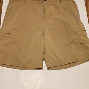Chaps Stretch Tan/Khaki Men's Shorts - Size 38